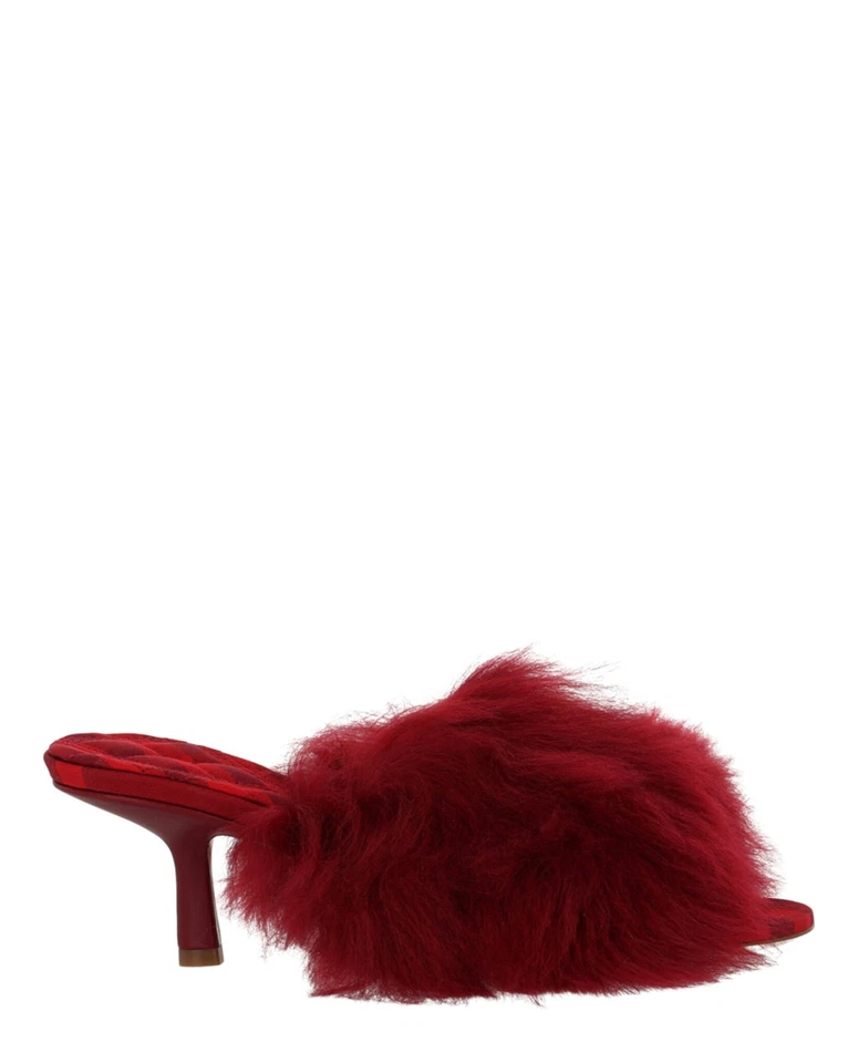 Burberry Womens Jackie Shearling Mules