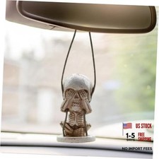 Skull Decoration Car Mirror Hanging Accessories Cool Swinging Skeleton See Skull Decoration Car Mirror Hanging Accessories Cool Swinging Skeleton See