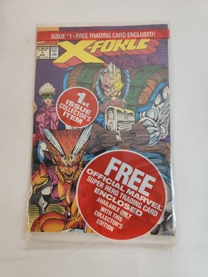 X-Force #1 (1991) Sealed Polybag w/ Trading Card Marvel Comics Rob Liefeld NM Un
