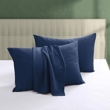 100 Egyptian Cotton Pillow Protectors Set of 2, 600 Thread Count King Size Bed