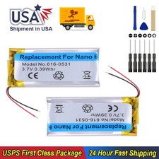 2PC 616-0531 Battery For Apple iPod Nano 6th Generation A1366 16GB 8GB MC525LL/A