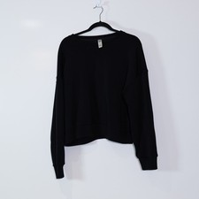 Spanx Women's AirEssentials Crewneck Long Sleeve Pullover Sweater Black XL
