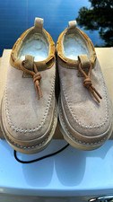 UGG Tasman Women s Beige Suede Lined Slip-On Casual Shoes US 7 Rubber Sole