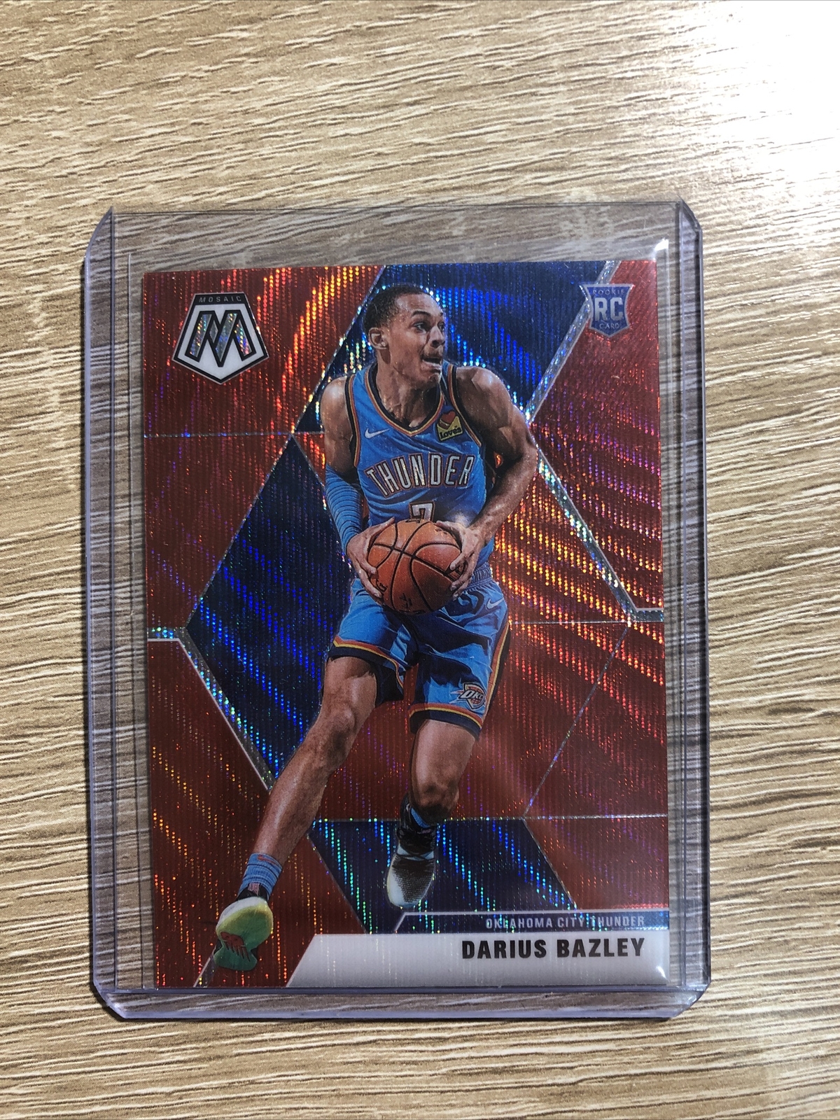 2019-20 Mosaic Darius Bazley TMALL Red Wave Prizm Rookie RC #227 Thunder
