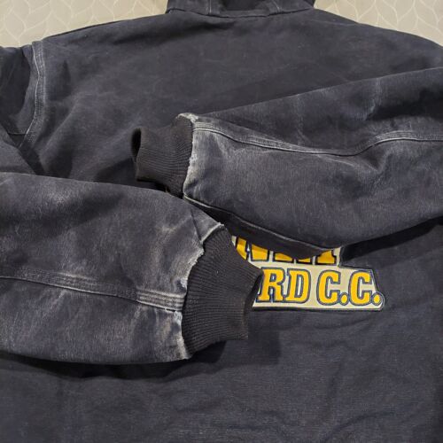 Carhartt Kapuzenjacke blau Quilt Distress Ente J130 MDT XL HOHER AUFNÄHER AUF DEM RÜCKEN Vintage - Bild 5 von 23