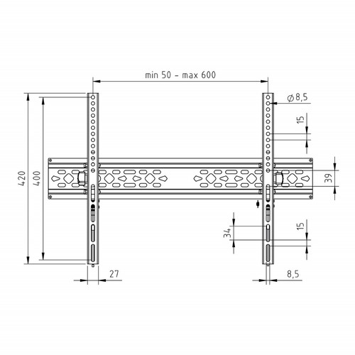 Hama TV Support Mural Inclinable 42 " Jusqu'À 75 " Wand-Halter LCD LED Oled Etc - Photo 6/9