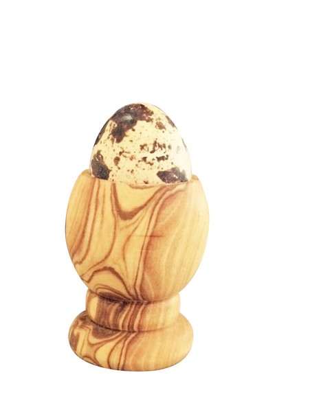 Eierbecher Aus Olivenholz Holz Naturbelassen FüR Wachteleier-image