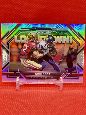Nick Bosa 2022 Panini Prizm Football Lockdown! Silver Prizm #L-5 49ers    