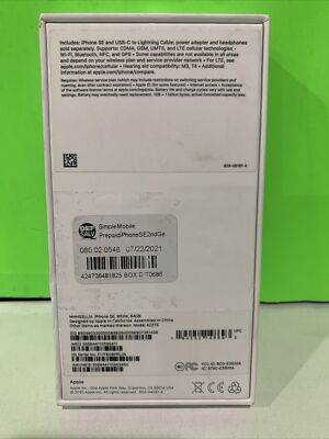 MHHG3LL/A Apple iPhone SE 2020 White 2nd Gen 64GB Simple Mobile