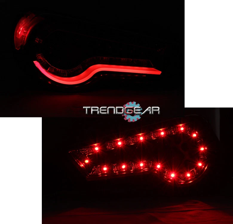 FOR 2012-2016 SCION FR-S / BRZ FT86 LED TAIL BRAKE LIGHTS REAR LAMPS BLACK - Image 2 of 4