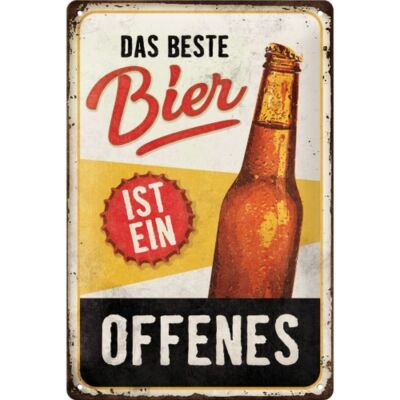 Nostalgic Art - Tin Sign 20 x 30cm - The Best Beer Is An Open - Special