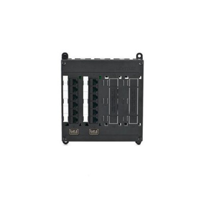 Leviton 476TM-612 Twist & Mount Cat 6 12 Port Patch Panel Black