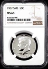 1967 SMS Kennedy Half Dollar certified MS 65 by NGC! sku 5-006
