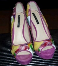 BLACK SAND BY DUNE LEATHER OPEN TOE SHOES SIZE 5 EUR 38