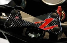 Protection 3D Plaque Fourche Compatible pour Moto Kawasaki Z750 Z1000 Z Rouge