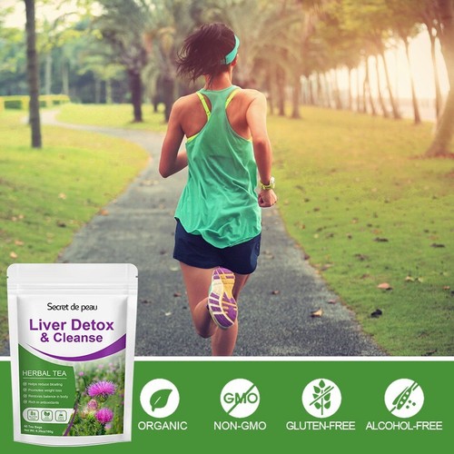 60 Tea Bags Natural Milk Thistle Liver Detox & Cleanse Herbal Tea for Metabolism - 第 6/7 張圖片