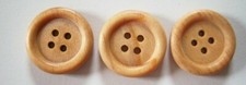 36 Vintage Tulip Brand 7/8" Wood 4 Hole Buttons Blumenthal/Lansing