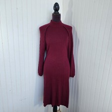 BELLDINI Long Sleeve Knitted Turtleneck Knee Length Sweater Dress Sz M