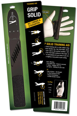 Grip Solid Golf Swing Trainer - Longer & Straighter Shots- Perfect Grip Pressure