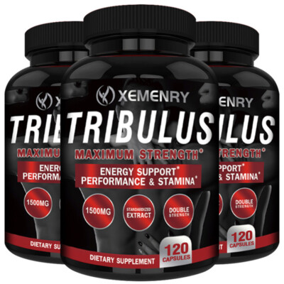 Tribulus Terrestris 1500mg 45% Saponine Testosteron-Booster,Steigert Die Energie