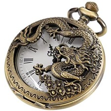 Personalization Engraved Design Quartz Customized Pocket Watch bronze CC