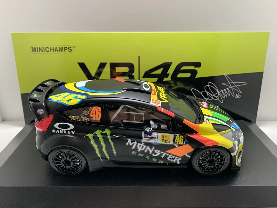MINICHAMPS 1/18 VALENTINO ROSSI FORD FIESTA WRC RALLY MONZA SHOW 2012 DIECAST - Immagine 3 di 3