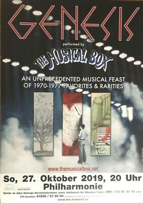 GENESIS BY THE MUSICAL BOX 2019 MÜNCHEN - orig. Concert Poster - Plakat - DIN A1