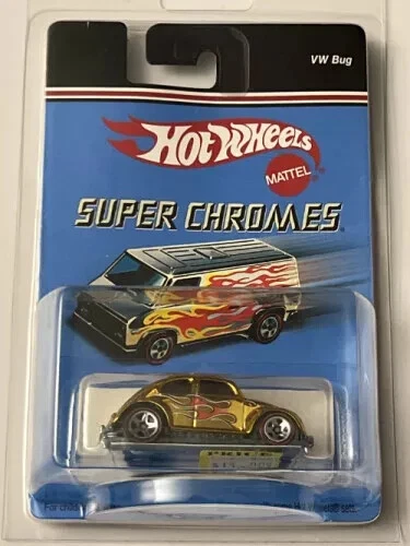 Hot Wheels 2006 Super Chromes VW Bug Target Gold Chrome VHTF Raro - Imagem 2 de 3