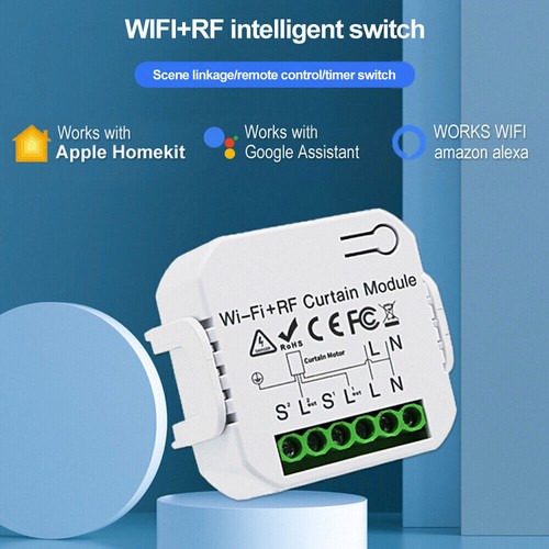 433mhz WiFi Funk Rolladensteuerung Nachrüstset Vorhang Schalter Fernbedienung - Bild 7 von 35