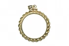 14K Gold $10 Liberty/Indian 27mm 5.5 Grams Coin Bezel Holder Pendant *5121