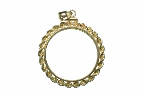 14K Gold $10 Liberty/Indian 27mm 5.5 Grams Coin Bezel Holder Pendant *5121