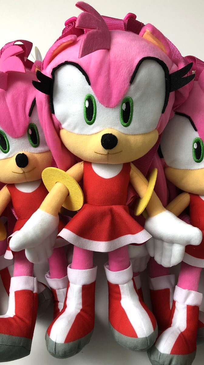 Sonic The Hedgehog Authentic Amy Rose in Red Dress Plush Doll - Main Image