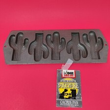 VTG Lodge Cast Iron Saguaro Cactus Muffin Pan Cornbread Mold 5CP2 Made in USA