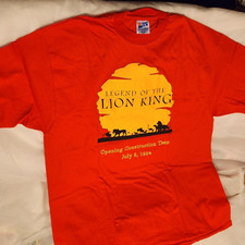 Vintage Legend of the Lion King T-Shirt XL Opening Construction Team 7/8/1994