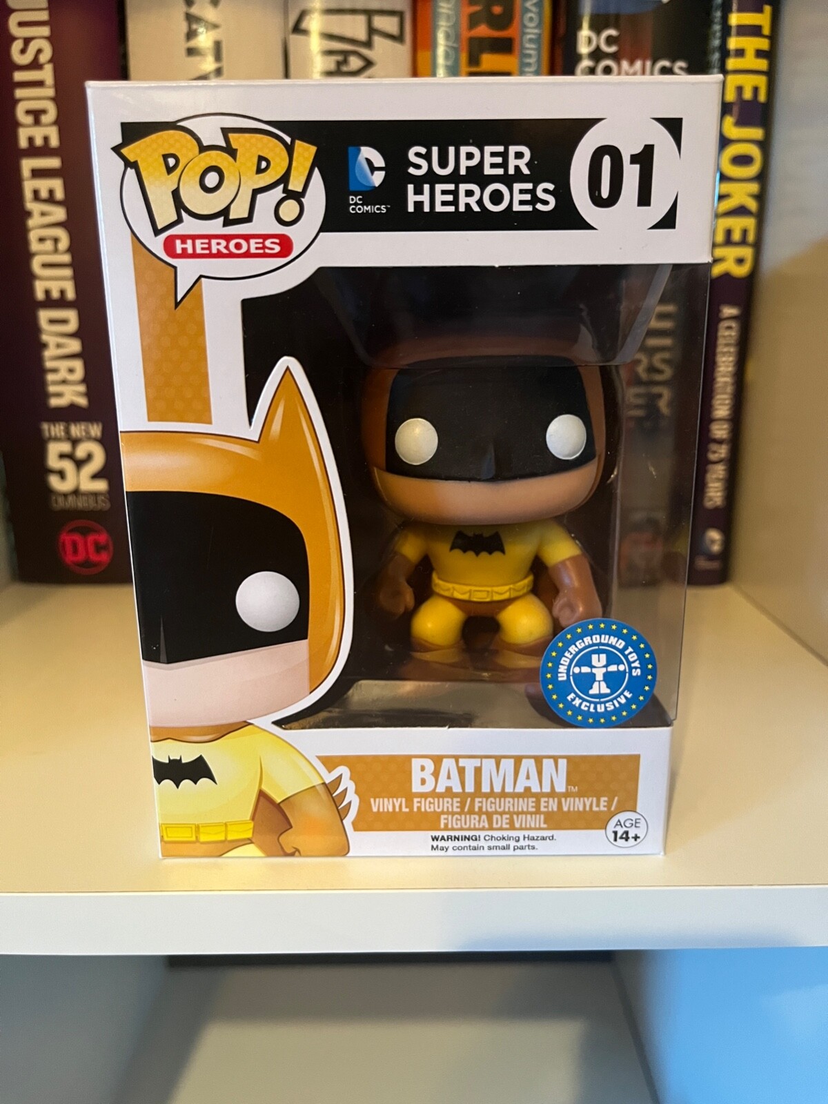 BNIB Batman #01 -Yellow Funko Pop Vinyl Figure - Underground Toys Exclusive RARE