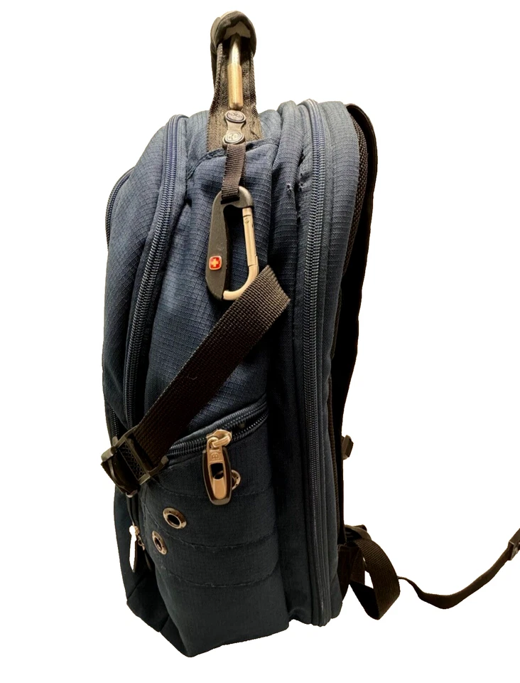 Mochila inteligente Swiss Gear Scan Smart Airflow para computadora portátil azul viaje escuela de negocios Foto 3 de 4