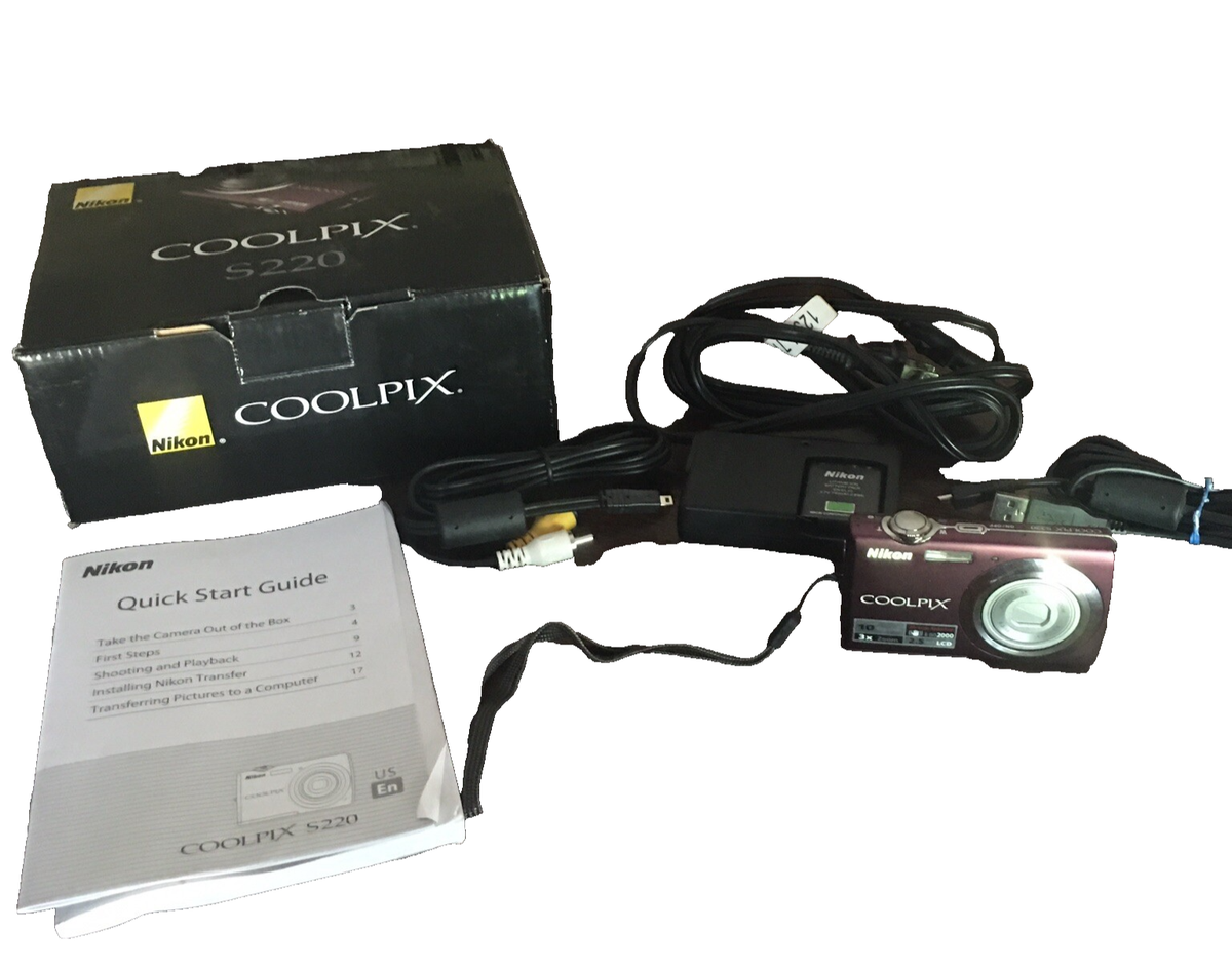 Nikon Coolpix S220 Digital Camera 10.0MP Charger Original