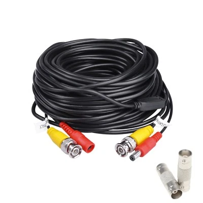 HD CABLE 25ft Power Video Security Camera Cable BNC Extension Wire Cord for All CCTV DVR