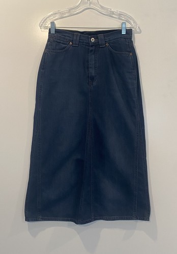 Jupe Jean Boutonnée à Poches Taille Ajustable Imprimé Ethnique - YI