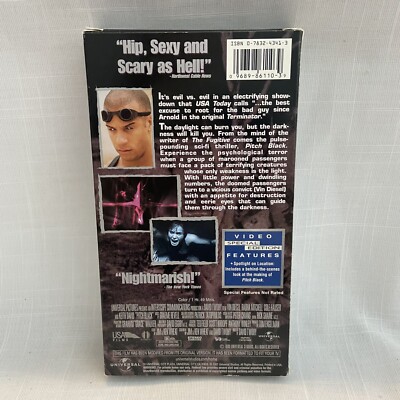 Pitch Black (VHS, 2001) Special Edition Vin Diesel 96898611039| eBay