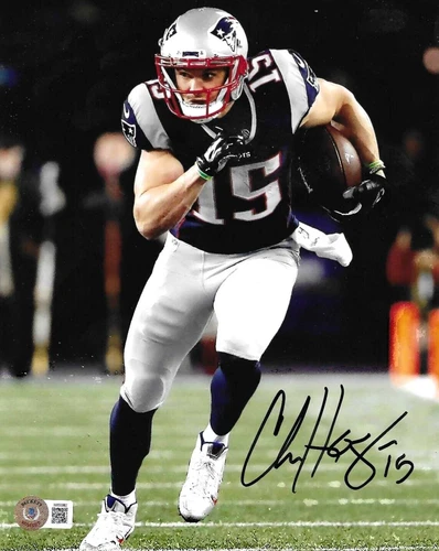Chris Hogan New England Patriots Autographed hand Signed 8x10 photo-Beckett holo