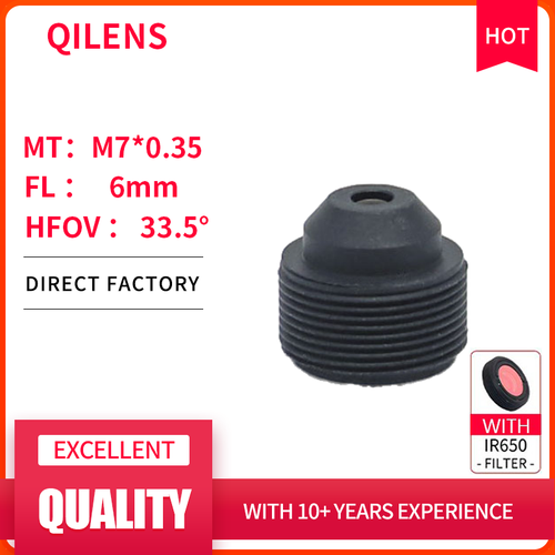 Mini lente ojo de pez M7 1,8 mm HD 2,0 megapíxeles ángulo de visión amplio 170 grados FPV - Imagen 6 de 6