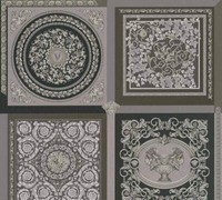 Tapete Versace Home Designer 38704-4 Kacheln Barock Grau Silber (9,37€/1Qm)