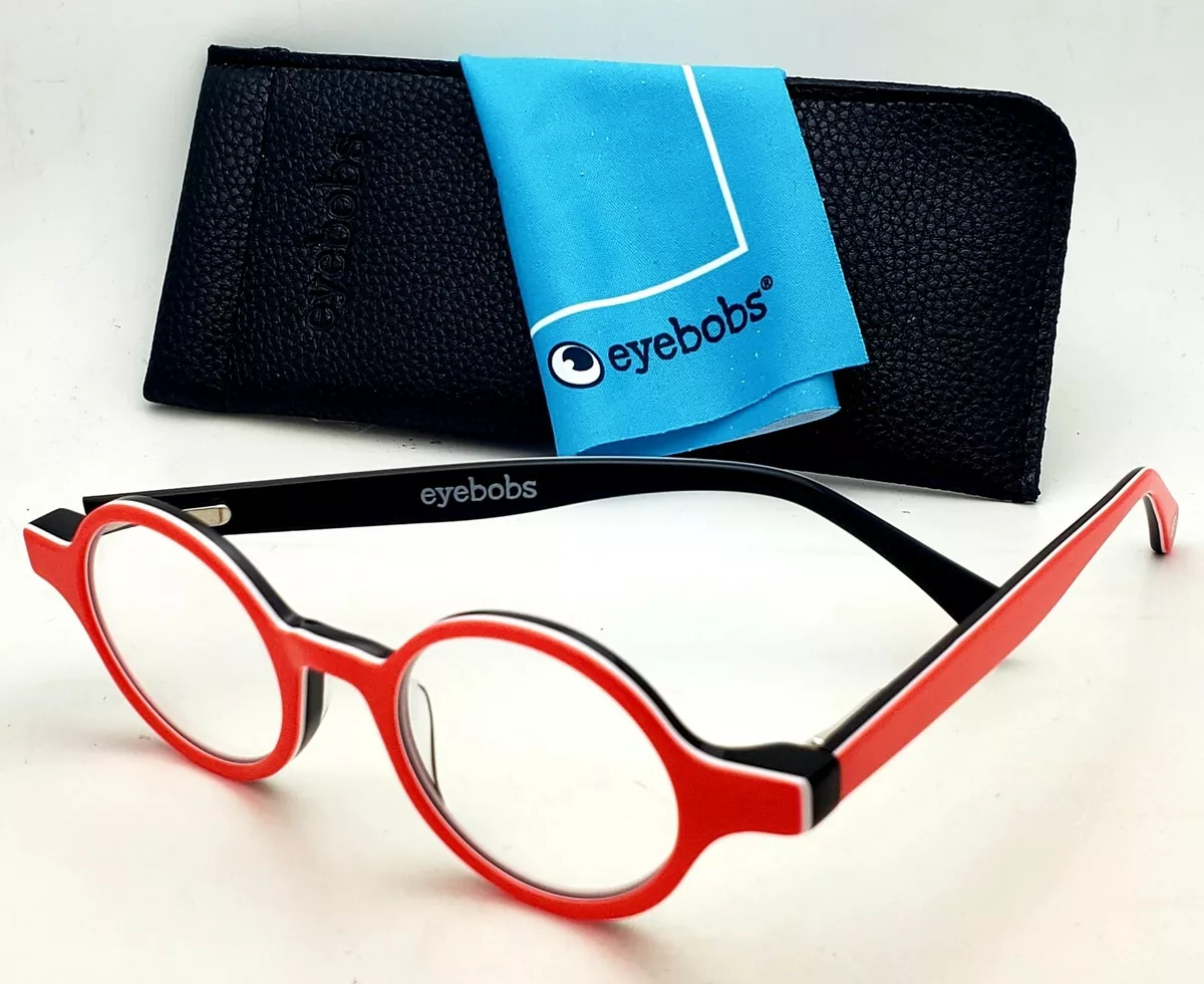New EYEBOBS Readers 3.50 Eyeglasses WISECRACKER 3345 76 Orange Black Frames