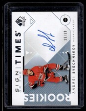 2018-19 SP Authentic Sign of the Times Rookies Andrei Svechnikov RC Auto /99