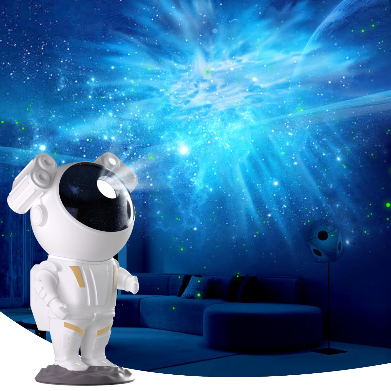 Star Projector Night Lights for Kids,Tiktok Astronaut Nebula Galaxy Lights fo...