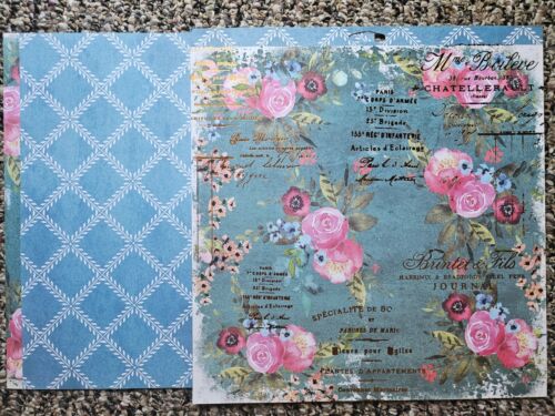 PRIMA MARKETING FOILED (10) 12 X 12 DBL-SIDED PAINTED FLORAL PAPERS - Picture 5 of 5
