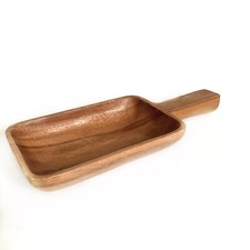 Wooden Carved Serving Platter/Bowl/Tray With Handle