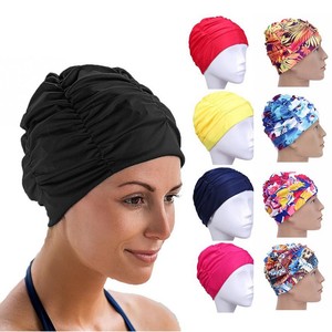 Free Size Swimming Cap Pool Bathing Hats Long Hair Protect Elastic