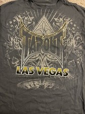 Vintage Tapout Las Vegas T Shirt Mens Adult M Black Aces High Y2K MMA Casino